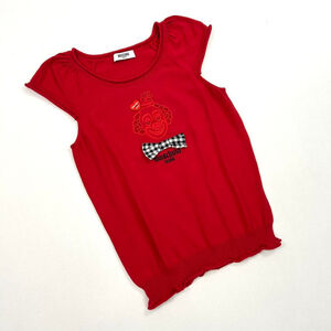 rare vintage Moschino red knit short sleeve clown top